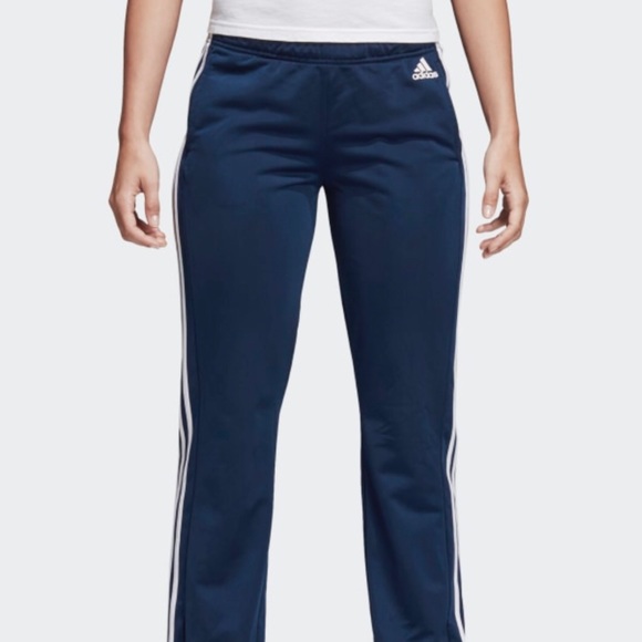 Navy white Adidas sweat pants normal length - Picture 1 of 5